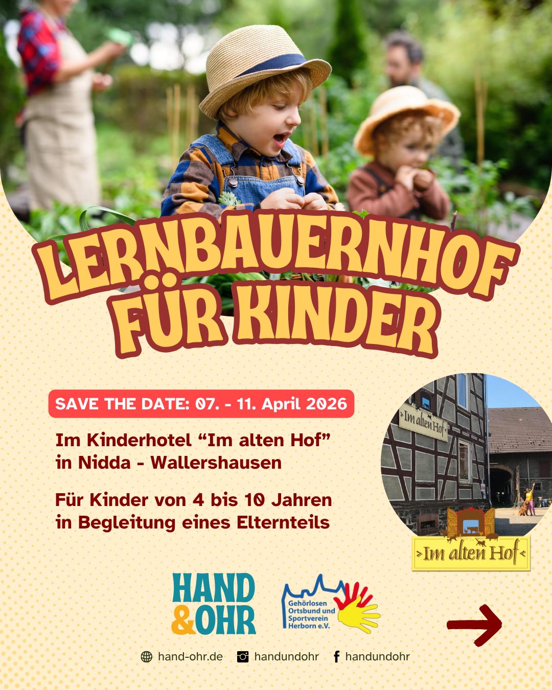 2026 04 07 bis 11 Lernbauernhof für Kinder